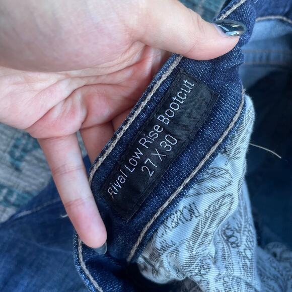 Rock & Roll Denim Rival Low Rise Bootcut Jeans - Size 27 - Picture 9 of 13